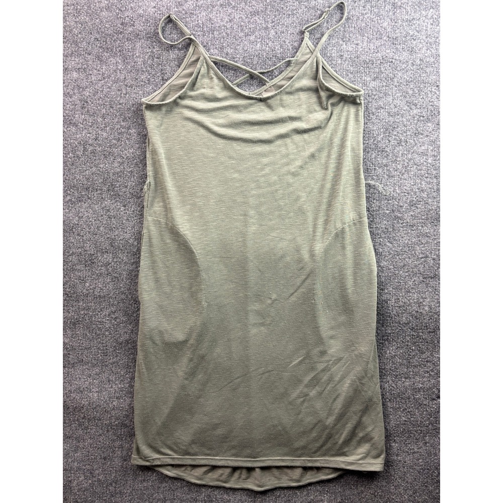 Mountain Hardwear Mini Dress Womens Medium Green Strappy Slub Knit Pockets